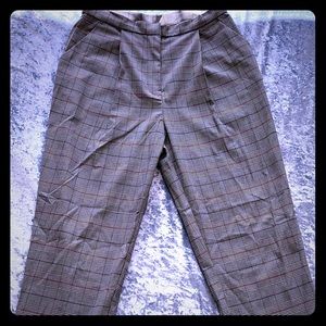 Black and White Pleated Trousers